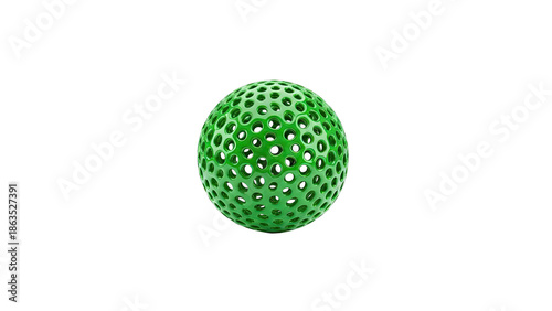 Green Sphere with Perforated Surface