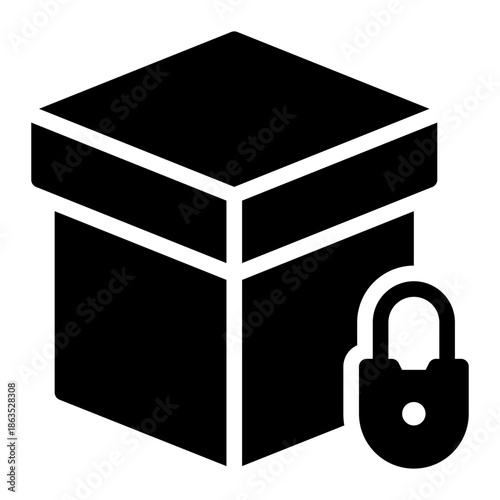 padlock glyph icon