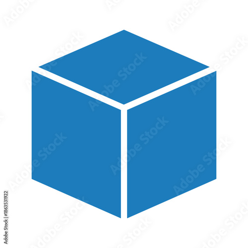Blue Cube Vector Illustration