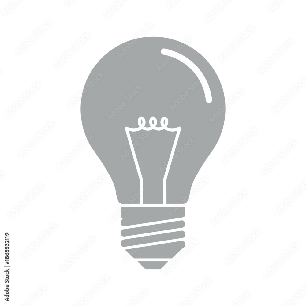Obraz premium Light Bulb Icon Vector Illustration