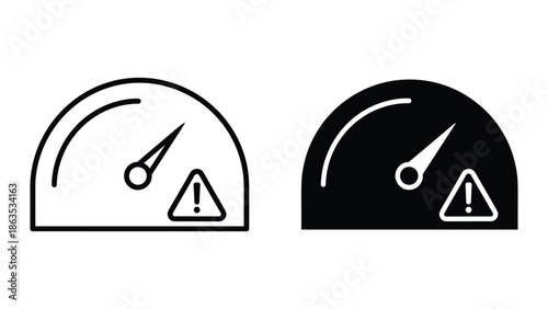 Warning signs on speedometer indicators