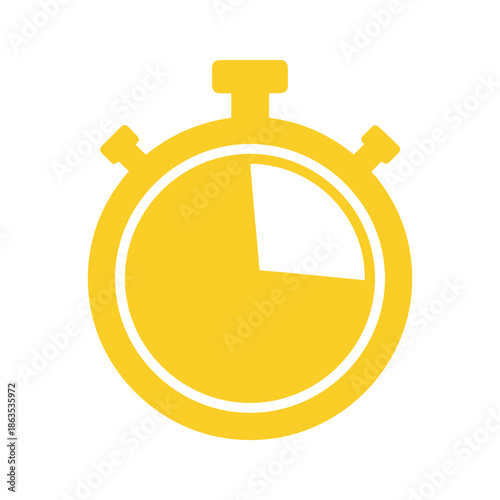 Yellow Stopwatch Vector Icon