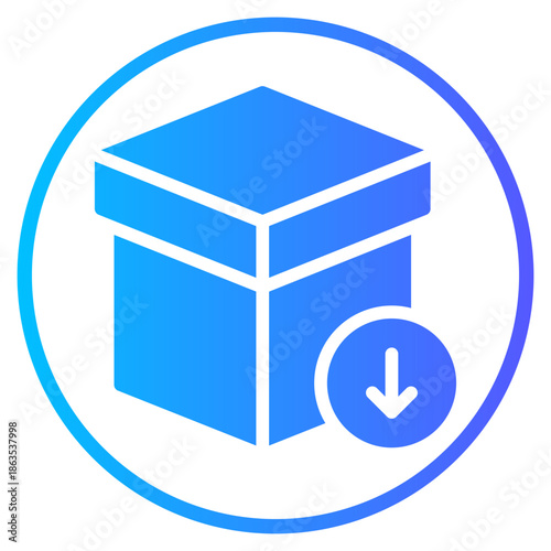 down arrow gradient icon