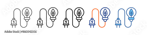 Clean Energy Different Set Vector Icon