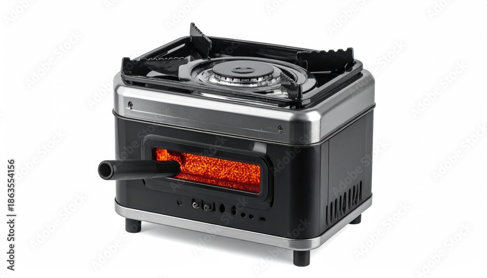 Fototapeta premium Portable Camping Stove with Visible Heating Element and Cooking Surface.