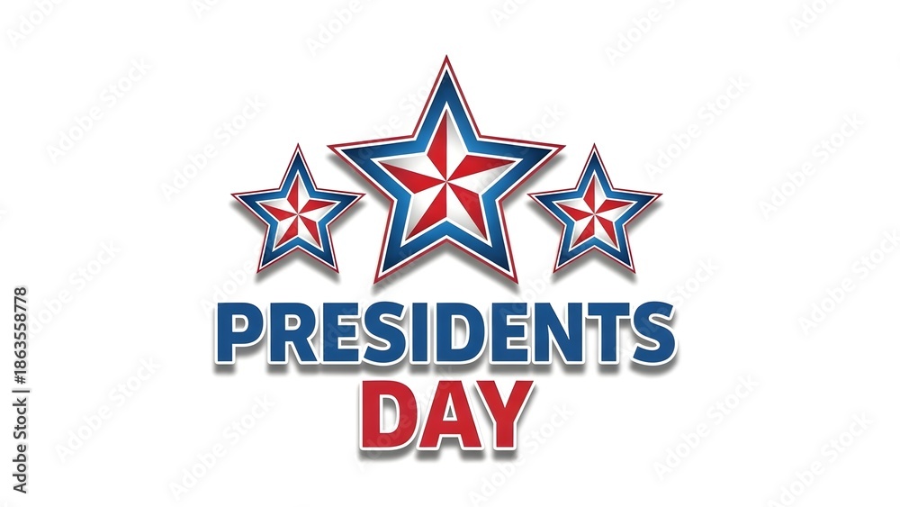 Obraz premium Presidents day graphic with patriotic stars