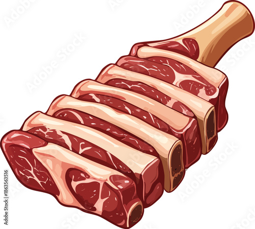 Premium Raw Steak Cut: a visual guide showcasing the detail of a prime cut of raw steak, expertly sliced and ready for culinary delight.