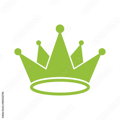 Green Crown Vector Illustration
