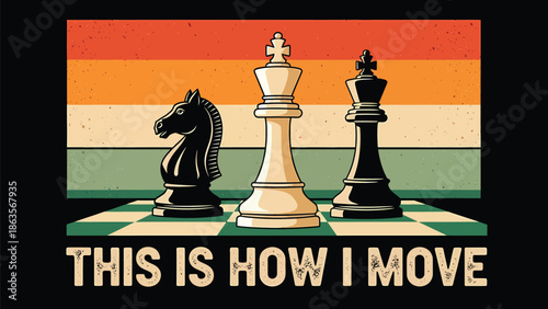 Chess Pieces Move Across Board In Artwork.