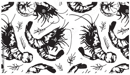 sea creature silhouettes, ocean life illustration, marine animal doodles, underwater wildlife art, nautical creature design, black sea animals, aquatic illustration set, hand drawn ocean art, coastal 