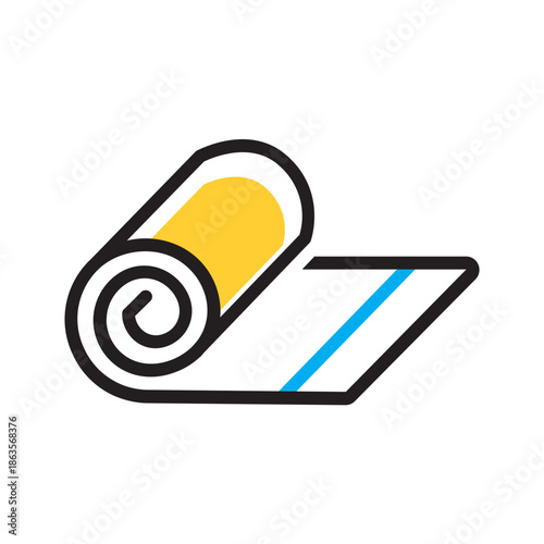 Vector multi color icon for Yoga mat