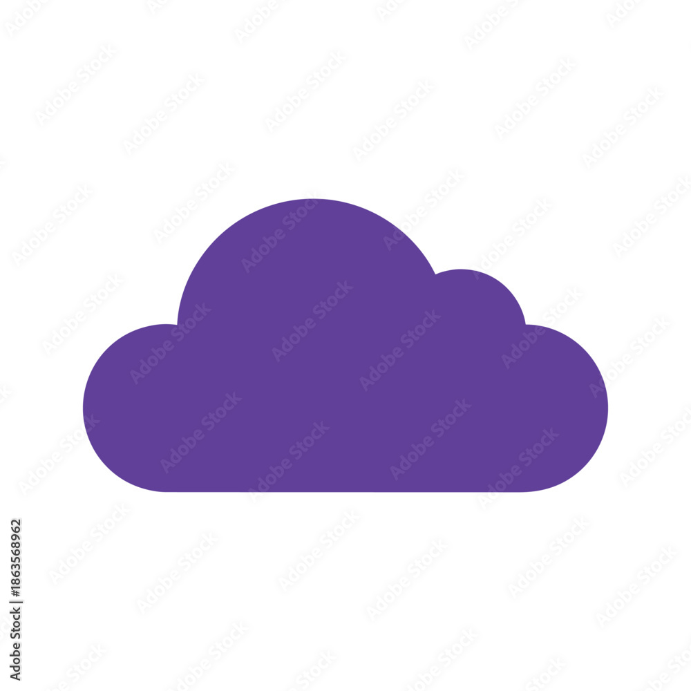 Fototapeta premium Purple Cloud Icon
