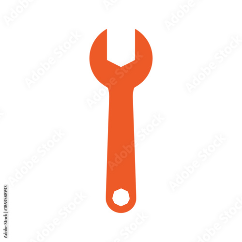 Orange Wrench Icon