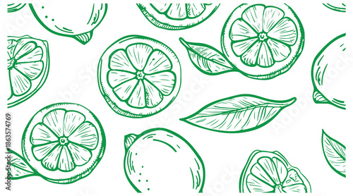 lime citrus illustration, hand drawn lemon slice, fruit line art drawing, fresh citrus artwork, botanical fruit sketch, green lime pattern, kitchen fruit illustration, organic food art, citrus backgro