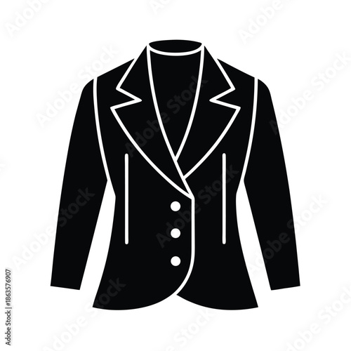 Double Breasted Blazer With Gold Buttons Vector Illustration