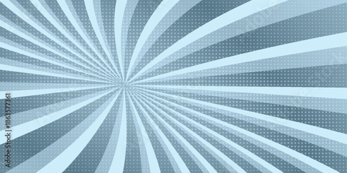 Sun rays background. Blue radiate sun beam, burst effect. Sunbeam light flash boom.