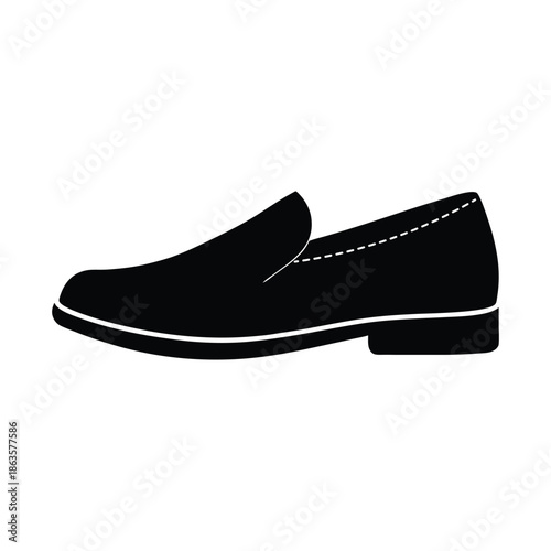 Suede Loafers With Tassel Detail Vector Illustration
