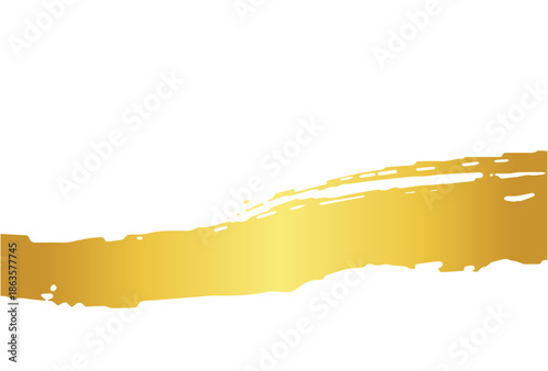 筆書きした金色の掠れた線