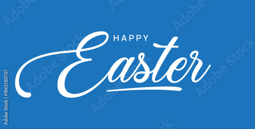 Happy Easter elegant calligraphic lettering design.