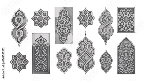 Intricate Ornaments: Exquisite collection of meticulously crafted, detailed ornaments, showcasing a blend of artistic design