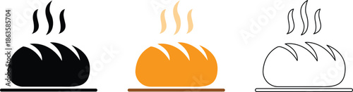 Bread bakery vector collection fresh loaf Icons for bread shop vector Illustration.