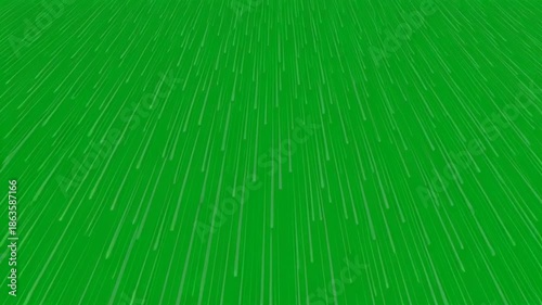 Falling Raindrops on Green Background