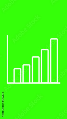 green screen business graph chart