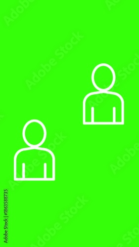 social network concept green screen