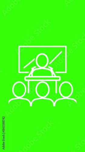 Green Screen of teacher and student