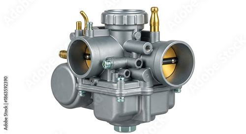 Precise engineering of a modern metallic carburetor, a vital component for efficient internal combustion engines