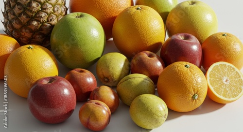 Assortment of Fresh Fruit Still Life