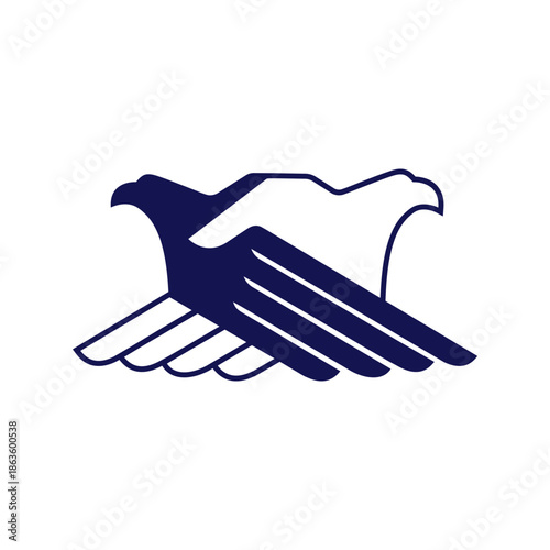 Handshake Wing Symbol Logo for Partnership Concept