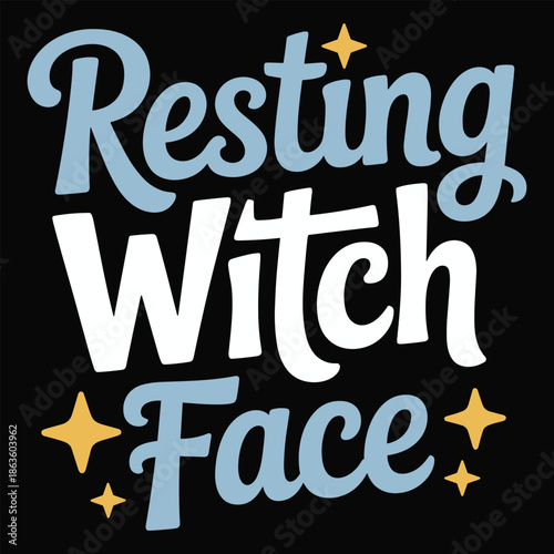 Resting Watch Face Text with Stars on Black Background