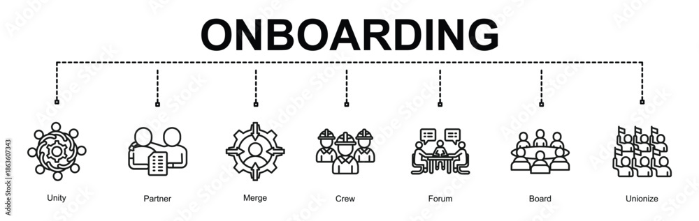 Naklejka premium Onboarding 
