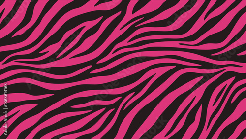 Bold pink and black zebra stripes