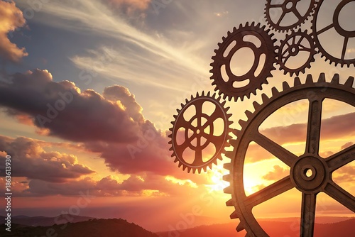 gears on the background