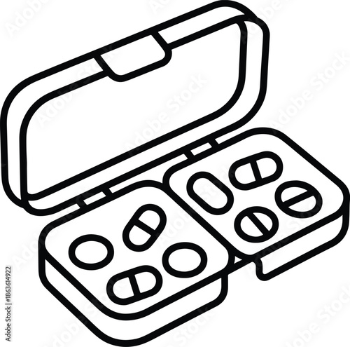 Pill box organizer for daily medication regime