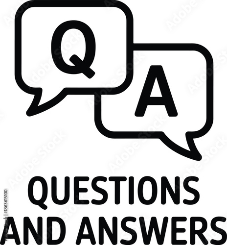 Questions and answers concept with speech bubbles