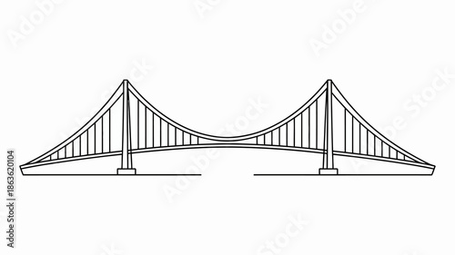 Twin suspension bridges