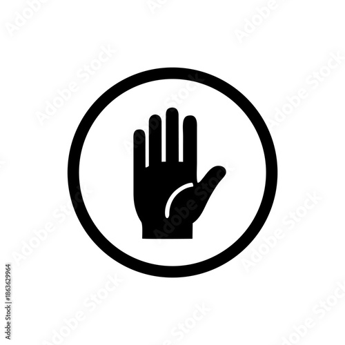 flat icon about hand pose mono color vector design on transparant background