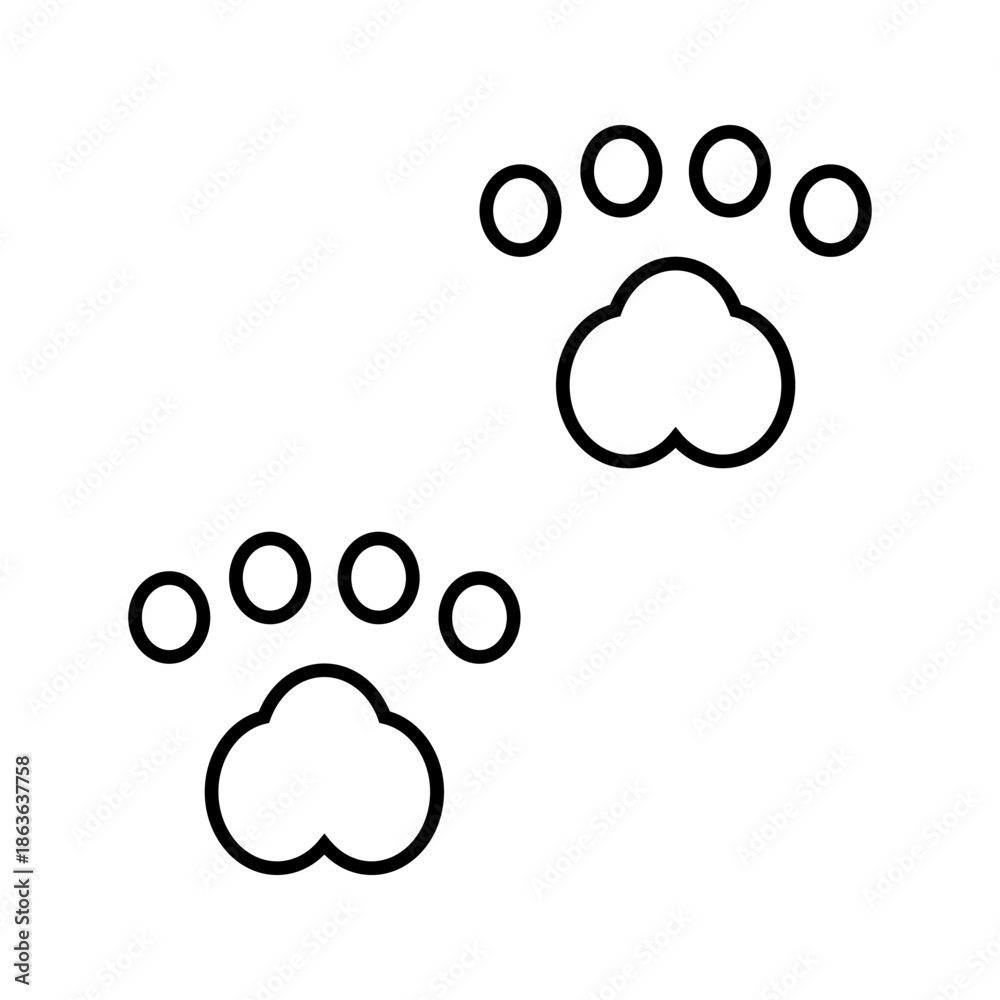 Obraz premium Paw icon set. for mobile concept and web design. vector illustration