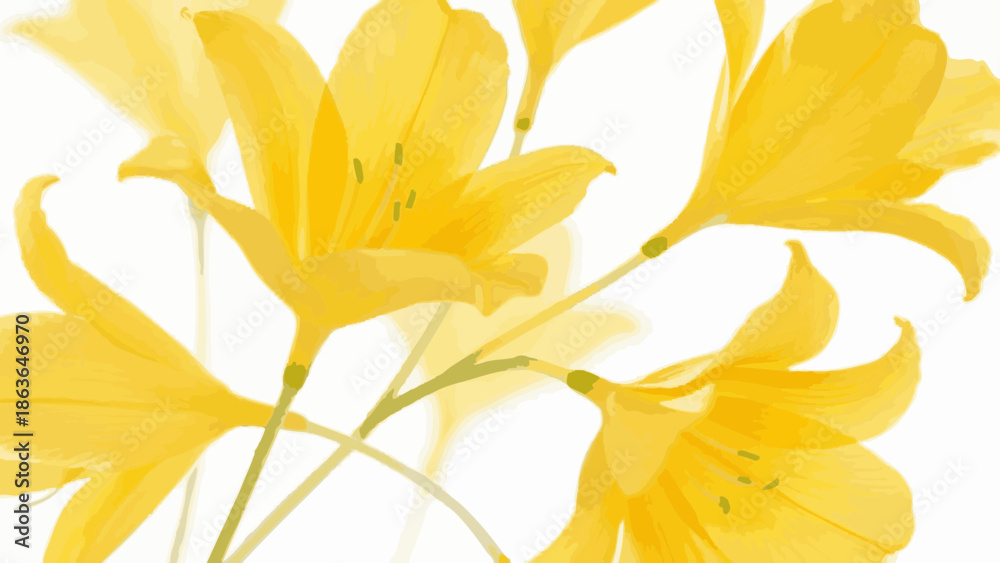 Obraz premium A simple hand-drawn illustration of a yellow flower.