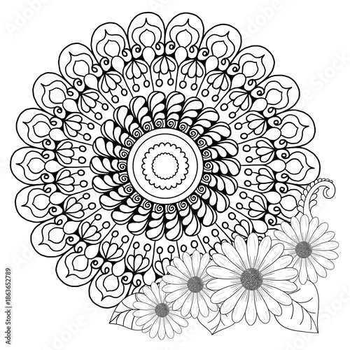 mandala flower art