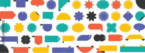 Retro style label silhouettes for creative scrapbooking and badge design vector