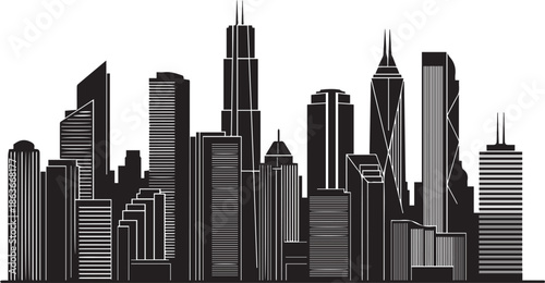 Chicago city skyline urban landscape architecture