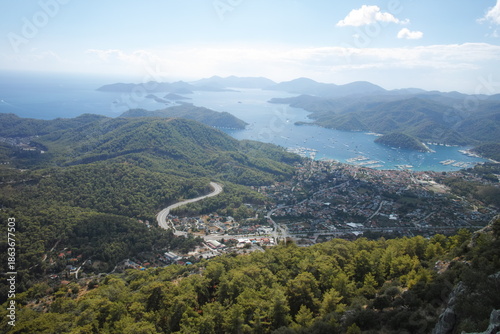 Göcek port view from the mountain