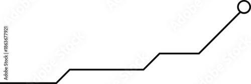 Minimalist upward growth line graph