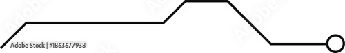 Minimalist black circuit line illustration