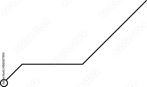 Minimalist upward trending line chart
