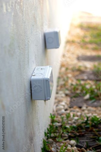 Injecting termite control chemicals and moisture-proofing chemicals.